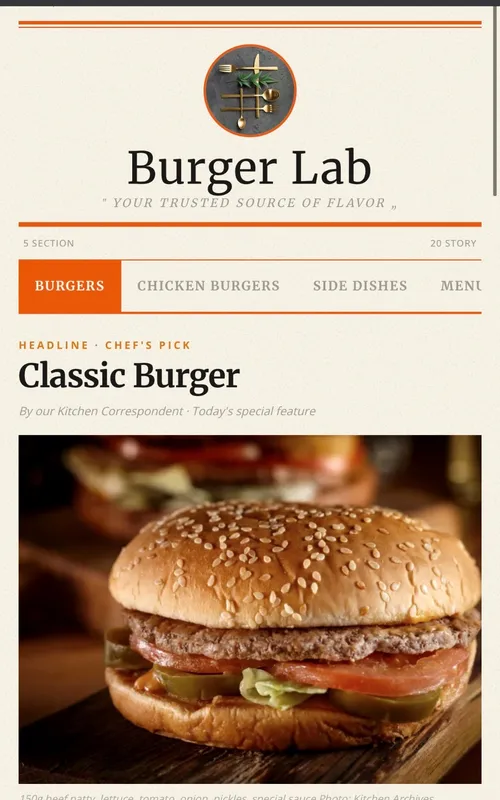 Newspaper QR menu design