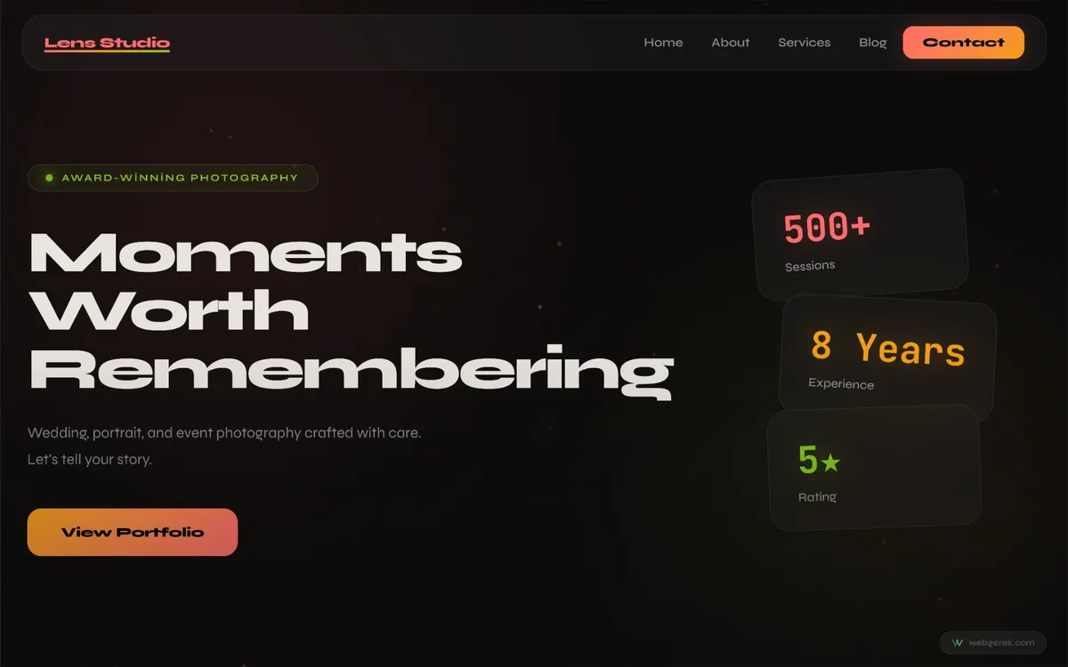 Snap Panels template — Web Gerek